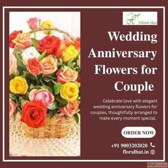 Fresh wedding anniversary Flowers for couple in chennai