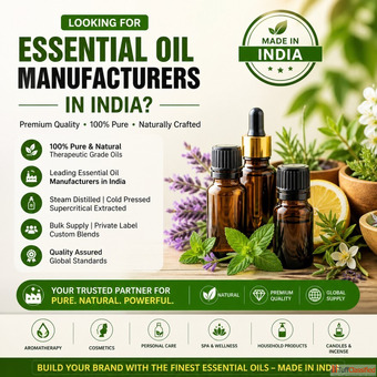 Essential Oil Manufacturers in India - Pure Reliable Bulk Supply Experts