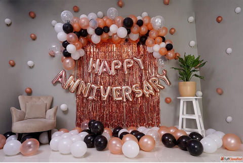 Romantic Anniversary Decoration in Delhi Home Hotel Setup