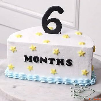 6 months birthday cake online