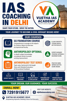 IAS Coaching in Delhi - Anthropology Optional Course by Vijetha IAS Academy