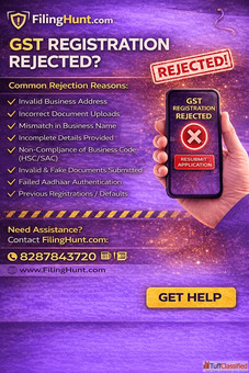 GST Registration Rejected Reasons