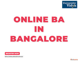Top Online BA Programs Available in Bangalore Enrol in an Ac...