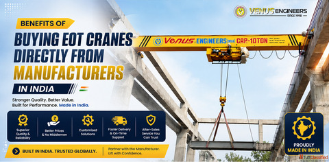 Benefits of Buying EOT Cranes Directly from Manufacturers in India 