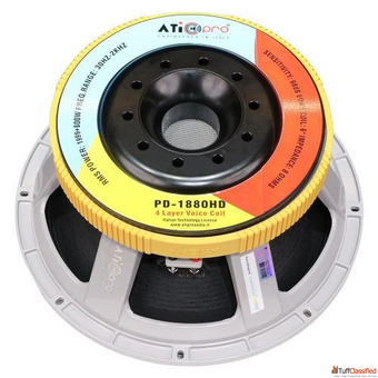 Ferrite DJ Speaker 18 Inch 1999800 Watt Model PD1880 HD for Heavy Bass Performance