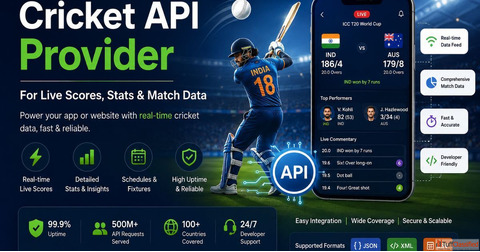 Cricket API Provider for Live Scores Stats Match Data