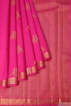 Elegant Pink Colour Silk Saree for Wedding Mavuris