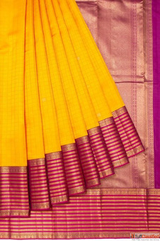Traditional Yellow Saree with Red Blouse Mavuris