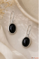 The Stone That Silences the Noise Black Onyx Drop Earrings i...