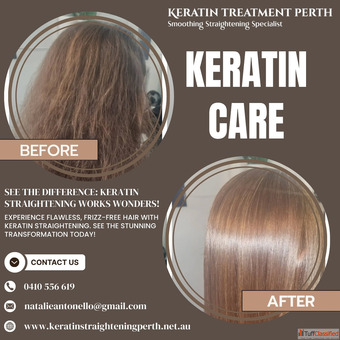 Keratin hair straightening treatment