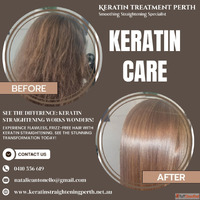 Keratin hair straightening treatment