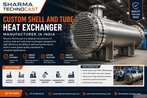 Custom Shell and Tube Heat Exchanger Manufacturer in India