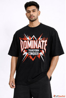 Gym Enthusiast Deadlift Oversized Printed T-shirt For Men