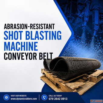Abrasion-Resistant Shot Blasting Machine Conveyor Belt by Dynamic Rubbers