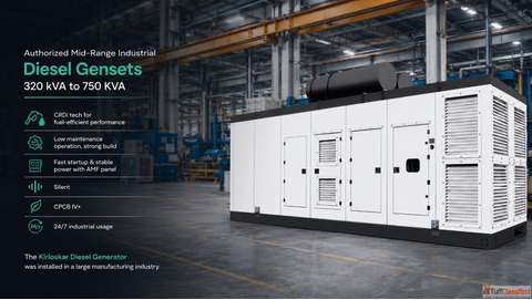 Authorized Mid-Range Industrial Kirloskar Diesel Gensets