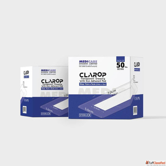 Medica Clarop Transparent Dressing With Non Adherent Pad 9cm x 12.5cm