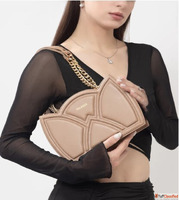 Tulip Beige Leather Shoulder Bag for Women Elegant Everyday ...