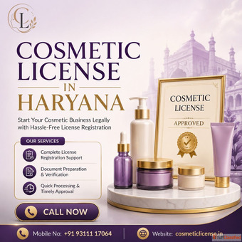 Beauty Startups trust cosmetic license process in haryana