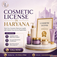 Beauty Startups trust cosmetic license process in haryana