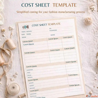 Fashion Manufacturing Cost Sheet Template ODD Factory