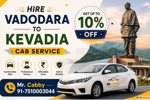 Hire Vadodara to Kevadia Cab service