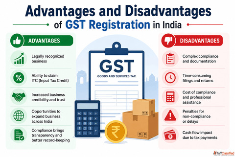 Advantages and Disadvantages of GST Registration in India