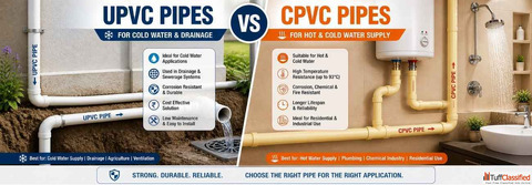 UPVC Pipes vs CPVC Pipes