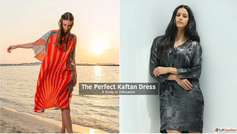Cotton Kaftan Dress UAE - Elegant Breathable Women's Resort Wear Dhara Sheth Dubai