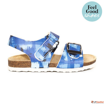 T97 Blue Cork Orthopedic Sandals for Boys Comfortable Everyday Support