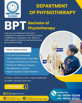 Best BPT Master of Physiotherapy at SGGSWU Fatehgarh Sahib