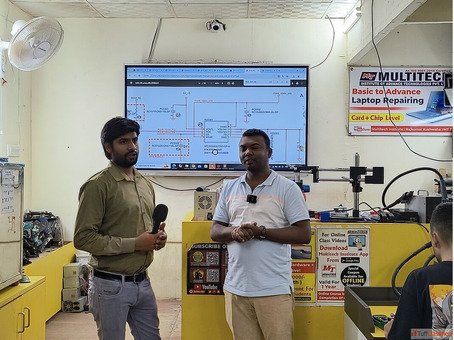 Multitech Institute is the leading laptop repairing center in Tilak Nagar Training
