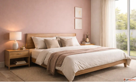 Soft Pink Bedroom Ideas - Indicus Paints
