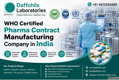 WHO Certified Pharma Contract Manufacturing Company in India