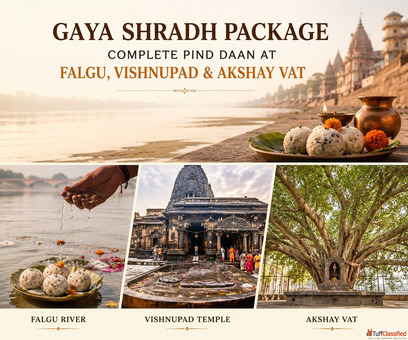 Gaya Shradh Package - Complete Pind Daan at Falgu River Vishnupad Temple and Akshay Vat