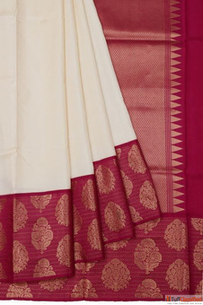 Handloom Plain White Saree Designs Mavuris