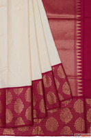 Handloom Plain White Saree Designs Mavuris