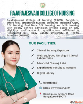 Admission Criteria - GNM B.Sc M.Sc Nursing RRCN