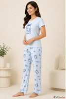 Women Night Suit Set Soft Cotton Printed Nightwear for Women...