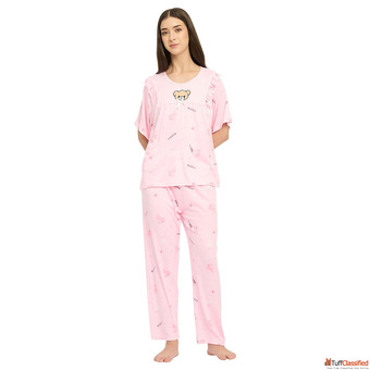Premium Women Night Suit - Trendy Loungewear Sleepwear Set