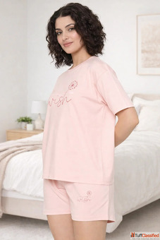 Fashionable Women Short Set - Breathable Two-Piece Outfit for Women