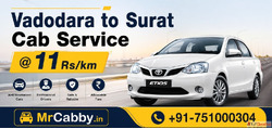 Book Vadodara to Surat Cab Service