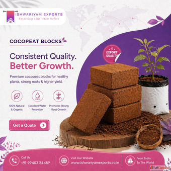 Export Quality Cocopeat Grow Bags and Cocopeat Blocks in India