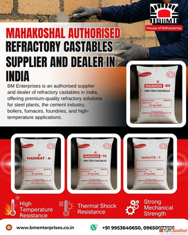 Authorised Refractory Castables Supplier and Dealer in India
