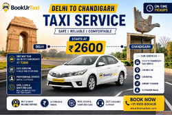 Delhi to Chandigarh Taxi Service - Book at 2600 BookUrTaxi