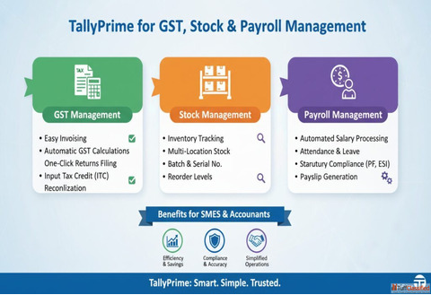 Why TallyPrime is the Best Choice for GST Stock Payroll Management