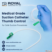 Medical Grade Suction Catheter Thumb Control for Safe Suctio...