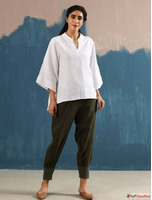Explore Manan White Linen Tops - Shop New Arrivals