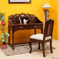 Compact Wooden Study Table - Small Space Solutions