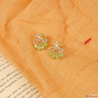 Handcrafted Silver Stone Earrings Padmam