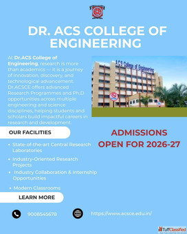 Research Programmes - Placement Engineering Colleges in Bangalore ACSCE
